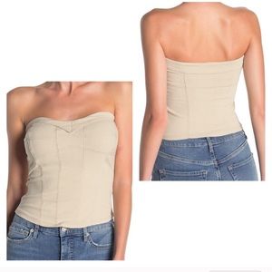 Free People You Too tube cream crop top NWT!